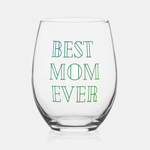 Happy Mother’s Day gift wine glass, stemless Glass