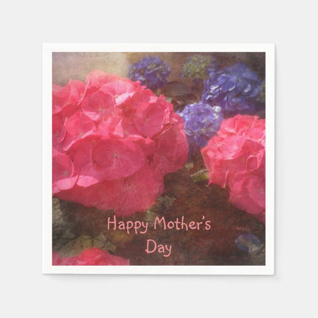 Happy Mother’s Day Hydrangeas Napkin (Front)