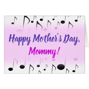 "Happy Mother’s Day" + Many Musical Notes Pattern