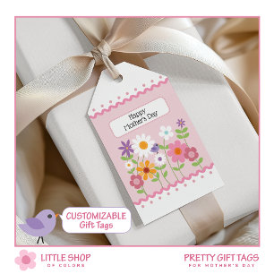 Happy Mother’s Day Pink Floral Gift Tags