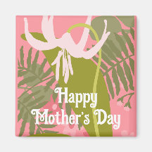 Happy Mother’s Day pink floral magnet