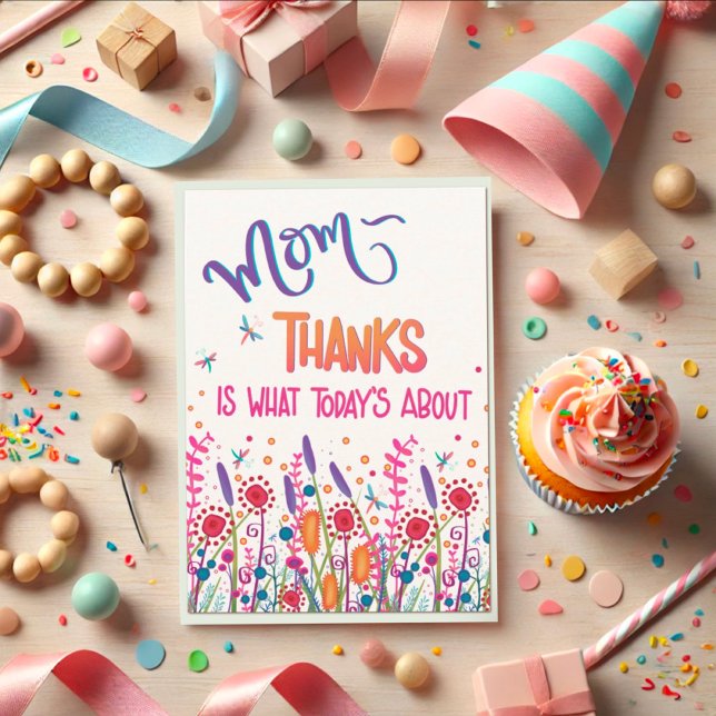 Happy Mother’s Day Thank You Wildflowers Fun Card (Creator Uploaded)