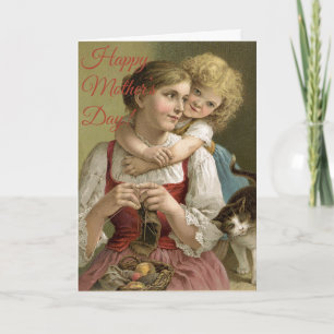 "Happy Mother’s Day!" Vintage Mother & Child Card