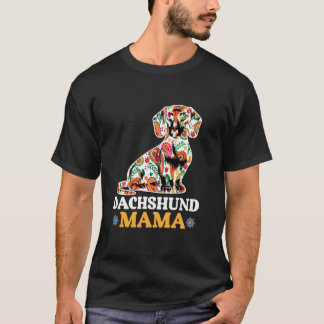 Happy Mother s Day Weenie Dog Vintage Dachshund Ma T-Shirt