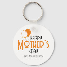Happy Mother’s Day with Orange Balloons