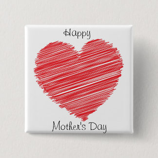 Happy Mothers Day 15 Cm Square Badge