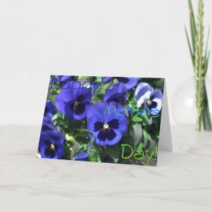 Happy Mothers Day! 2013 Blue Pansies Card