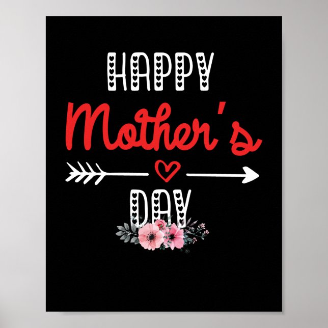 Happy Mother's Day 2022 Floral Mom Grandma 9 May Poster (Front)