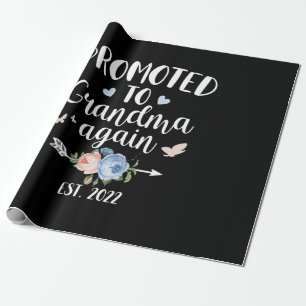 Happy Mother's Day 2022 Promoted To Grandma Again Wrapping Paper