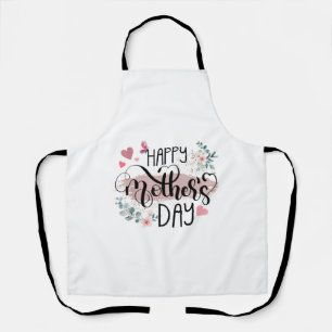 Happy Mother's Day 2025 Cute Floral for Women Mum  Apron