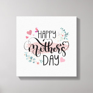 Happy Mother's Day 2025 Cute Floral for Women Mum Canvas Print