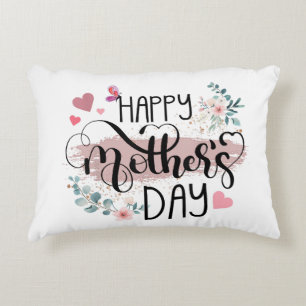 Happy Mother's Day 2025 Cute Floral for Women Mum Decorative Cushion