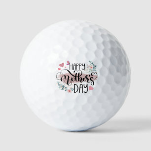 Happy Mother's Day 2025 Cute Floral for Women Mum Golf Balls