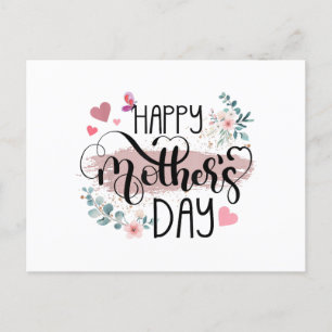 Happy Mother's Day 2025 Cute Floral for Women Mum  Holiday Postcard