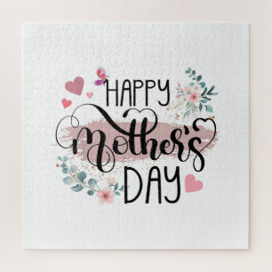 Happy Mother's Day 2025 Cute Floral for Women Mum  Jigsaw Puzzle