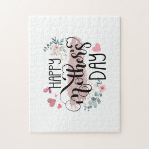 Happy Mother's Day 2025 Cute Floral for Women Mum Jigsaw Puzzle