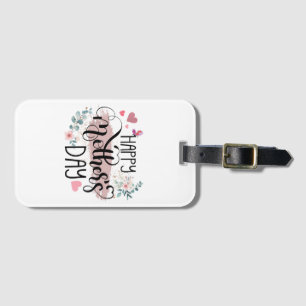Happy Mother's Day 2025 Cute Floral for Women Mum Luggage Tag