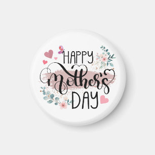 Happy Mother's Day 2025 Cute Floral for Women Mum Magnet