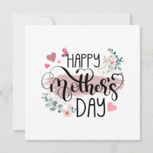 Happy Mother's Day 2025 Cute Floral for Women Mum Thank You Card