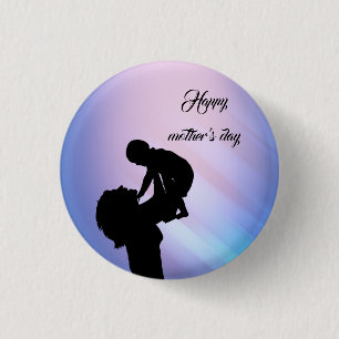 Happy mother's day 3 cm round badge