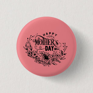 Happy Mother's Day 3 Cm Round Badge