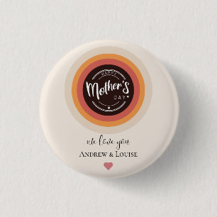 Happy mother's day 3 cm round badge