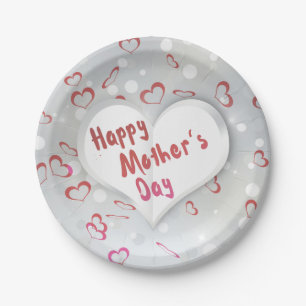 Happy Mother's Day 3D Paper Heart Plate