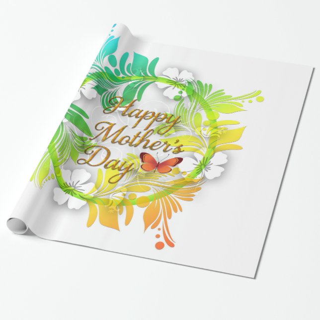 Happy Mother's Day 52 Wrapping Paper (Unrolled)