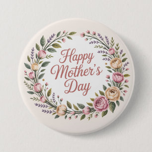 Happy Mother's Day  7.5 Cm Round Badge