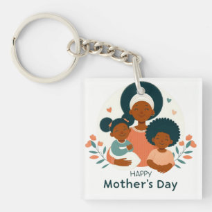 Happy Mother's Day-A Mum's Loving Embrace Keychain