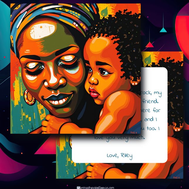 Happy Mother's Day | Abstract Mother and Child Card (Creator Uploaded)