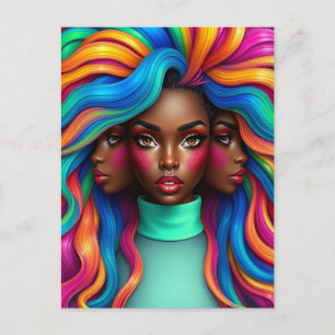 Happy Mother's Day Afrocentric Blacknificent Sista Postcard