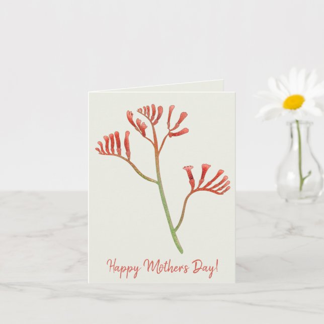 Happy Mother's Day  | Australian Kangaroo Paw Card (Small Plant)