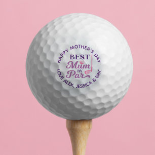 Happy Mother's Day Best Mum By Par Personalised Golf Balls