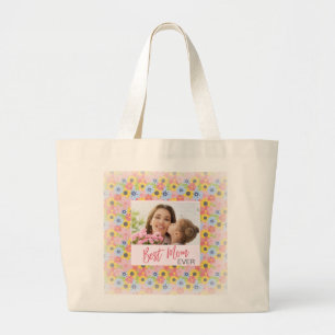 Happy Mother's Day, Best Mum ever Large Tote Bag