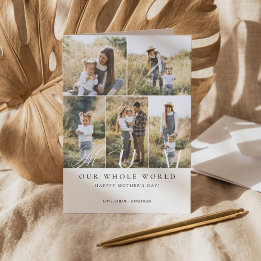 Happy Mother's Day Best Mum Ever Photo Collage Card