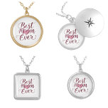 Happy Mother's Day Best Mum Ever Silver Plated Necklace<br><div class="desc">Capture Mum's heart this Mother's Day with our modern and elegant 'Best Mum Ever' Necklaces! A timeless symbol of love and appreciation for the entire family to cherish. Elevate her style with this sophisticated piece that celebrates her exceptional role in our lives.</div>