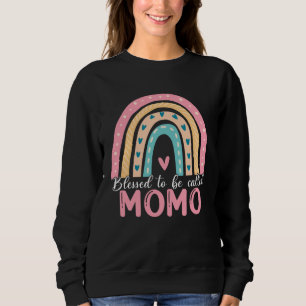 Happy Mothers Day Blessed To Be Called Momo Rainbo Sweatshirt