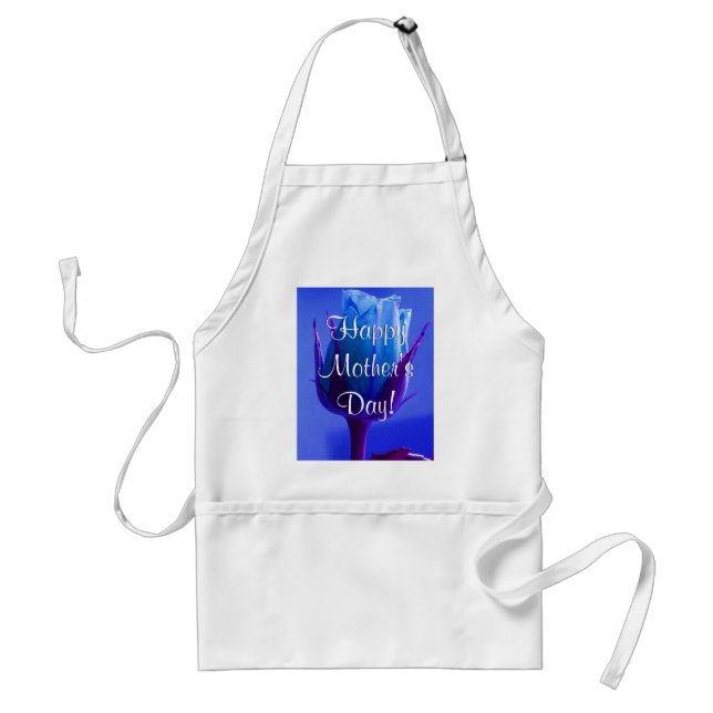 Happy Mother's Day Blue Rose Standard Apron (Front)