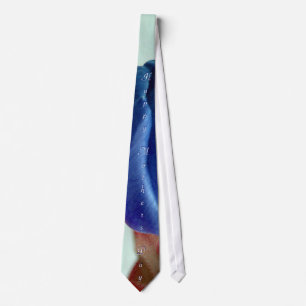 Happy Mothers Day Blue Tulips Tie