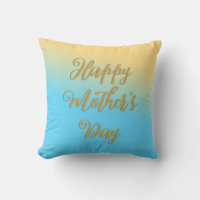 Happy Mother's Day Blue Yellow Ombre Chic Pretty