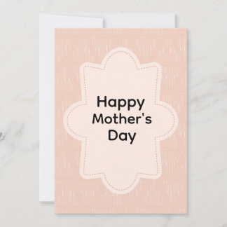 Happy Mothers Day Boho Earthtone handdrawn lines  Invitation