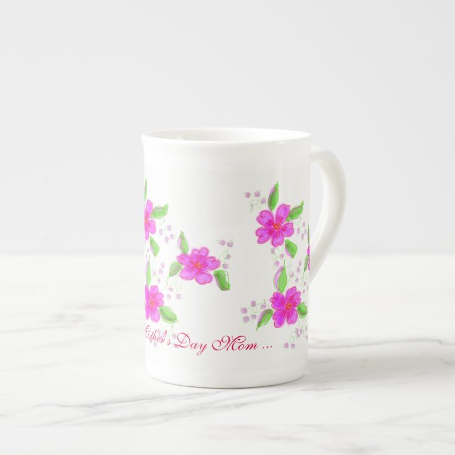Happy Mothers Day Bone China Mug (Front Right)