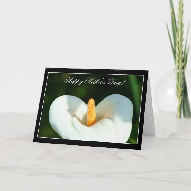 Happy Mother's Day Calla Lily greeting card (Front)