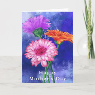 Happy Mother's Day Card Gerberas Flowers