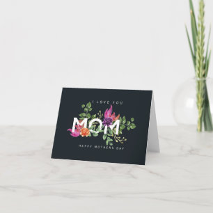 Happy Mother's Day Card "I Love You Mum" Floral