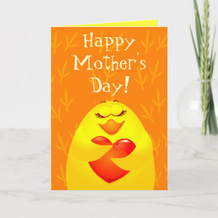 Happy Mother's Day, card with chick