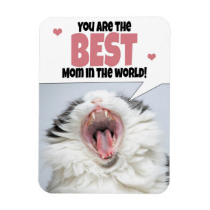 Happy Mother's Day Cat Shouting Humour   Magnet