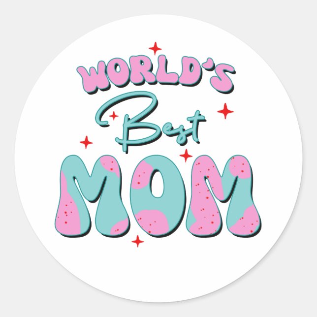 Happy Mothers Day Classic Round Sticker (Front)