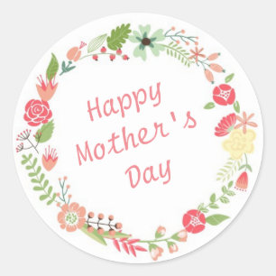 Happy Mother's Day Classic Round Sticker